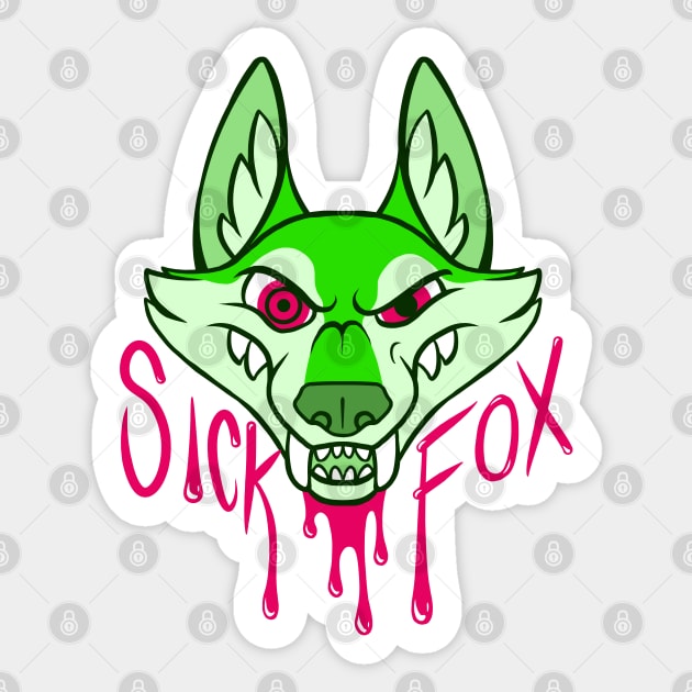 Sick Fox Sticker by CliffeArts